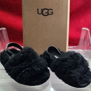Ugg toddler sz 6 fluff yeah metallic slippers